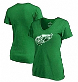 Women Detroit Red Wings Fanatics Branded St. Patrick's Day White Logo T-Shirt Kelly Green FengYun,baseball caps,new era cap wholesale,wholesale hats